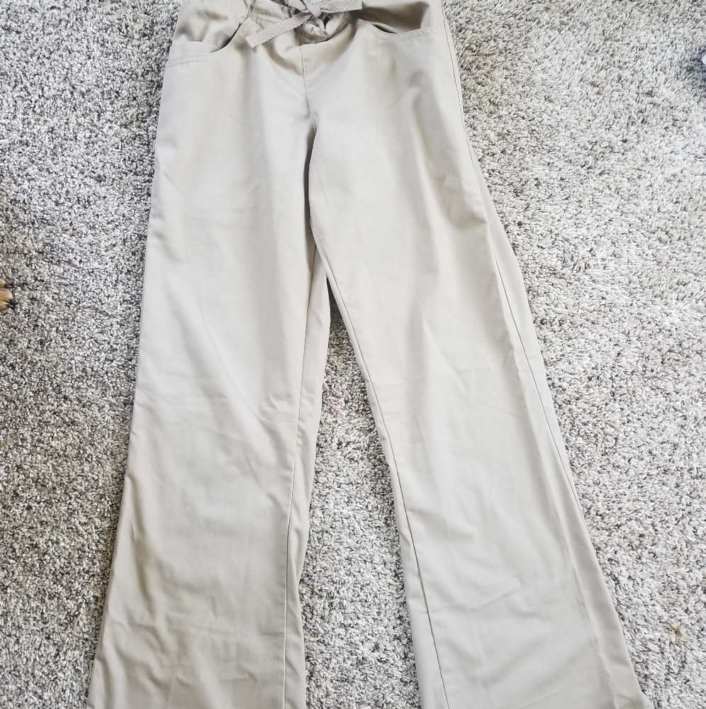 Khaki scrub pants